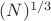 $(N)^{1/3}$