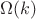 $\Omega(k)$ $\Omega(k)$