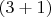 $(3+1)$