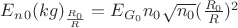 $E_n_0(kg)_{\frac{R_0}{R}} = E_{G_0}n_0\sqrt{n_0}({\frac{R_0}{R}})^2$