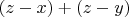 $(z-x)+(z-y)$