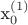 {x}^{(1)}_0