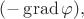 $(-\operatorname{grad}\varphi),$