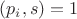 $(p_i, s) = 1$