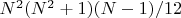 $N^2 (N^2+1)(N-1)/12$