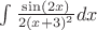 $\int\frac{\sin(2x)}{2(x+3)^2}dx$
