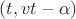 $ (t,vt-\alpha) $