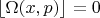 $\left\lfloor \Omega(x,p)\right\rfloor =  0$