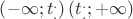 $\left( { - \infty ;t_{.}^{.}} \right)\left( {t_{.}^{.}; + \infty } \right)$