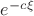 $e^{-c\xi }$
