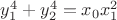 $y_1^4+y_2^4 = x_0 x_1^2$