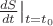 $\[{\left. {\frac{{dS}}{{dt}}} \right|_{t = {t_0}}}\]$