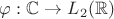 $\varphi:\mathbb C\to L_2(\mathbb R)$
