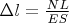 $\Delta l=\frac{NL}{ES}$
