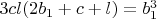 $3cl(2b_1+c+l)=b_1^3$