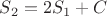 $S_2=2S_1+C$