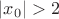 $|x_0| > 2$ $|x_0| > 2$