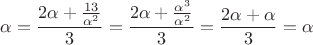 $$\alpha = \frac{2\alpha + \frac{13}{\alpha^2}}{3} = \frac{2\alpha + \frac{\alpha^3}{\alpha^2}}{3} = \frac{2\alpha + \alpha}{3} = \alpha$$