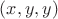 $(x,y,y)$
