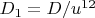 $D_1 = D / u^{12}$