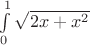 $\int\limits_{0}^{1}\sqrt{2x+x^2}$