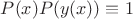 $P(x)P(y(x))\equiv1$