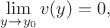 $\lim\limits_{y \to y_0} v(y) = 0,$