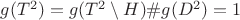 $g(T^2)= g(T^2 \setminus H) \# g(D^2) = 1$
