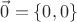 $\vec 0=\{0,0\}$