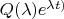 $Q(\lambda) e^{\lambda t)$