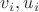 $ v_i, u_i$