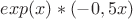 $exp(x)*(-0,5x)$