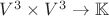 $V^3\times V^3\to \mathbb{K}$