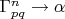 $\Gamma_{pq}^n\to \alpha$