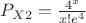 $ P_{X2}= \frac {4^x} {x! e^4}