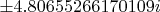 $\pm4.80655266170109 i$