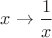 $x\to \dfrac{1}{x}$