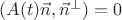 $(A(t)\vec n,\vec n^{\perp})=0$