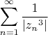 $$\sum_{n=1}^{\infty}\frac1{|{z_n}^3|}$$