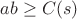$ab \ge C(s)$