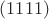 $(1111)$