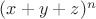 $(x+y+z)^n$