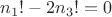 $ n_1! - 2n_3! = 0 $