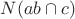 $N (ab \cap c)$
