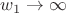 $w_1\rightarrow\infty$ $w_1\rightarrow\infty$