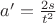 $a'=\frac{2s}{t^2}$