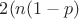 $2(n(1-p)$
