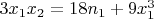 $3x_1x_2=18n_1+9x_1^3$