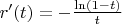 $r'(t)=-\frac{\ln(1-t)}{t}$
