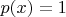 $p(x)=1$